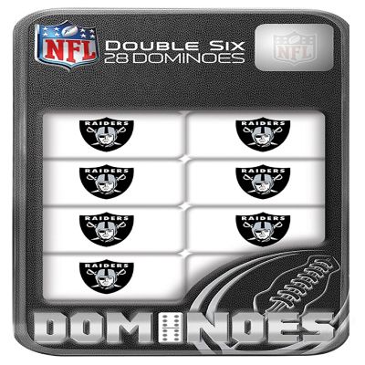 Officially Licensed NFL Las Vegas Raiders 28 Piece Dominoes Game Image 1