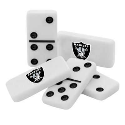 Officially Licensed NFL Las Vegas Raiders 28 Piece Dominoes Game Image 2