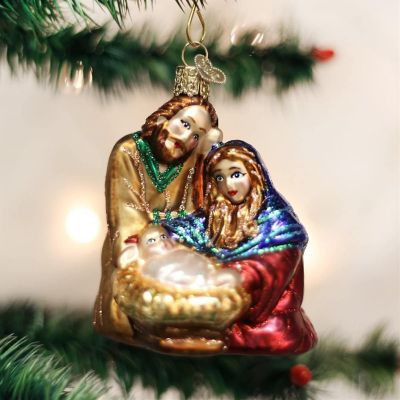 Old World Christmas 10207 Holy Family Glass Blown Ornament Image 1
