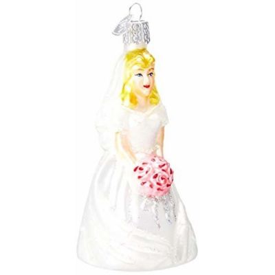 Old World Christmas 10227 Blown Glass Blonde Bride Ornament Image 1