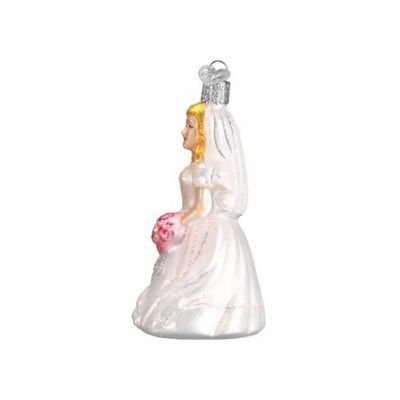 Old World Christmas 10227 Blown Glass Blonde Bride Ornament Image 2