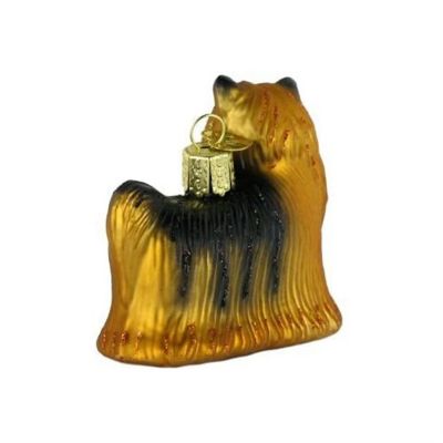 Old World Christmas 12151 Glass Blown Yorkie Ornament Image 3