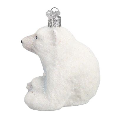 Old World Christmas 12249 Glass Blown Polar Bear With Cub Ornament Image 2