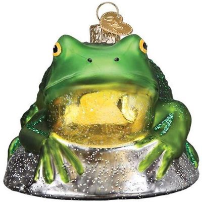 Old World Christmas 12565 Glass Blown Bull Frog Ornament Image 2