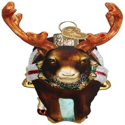 Old World Christmas 12573 Glass Blown Reindeer Ornament Image 2