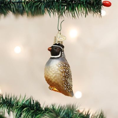 Old World Christmas 16012 Glass Blown Partridge Ornament Image 1