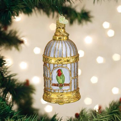 Old World Christmas #16127 Vintage Bird Cage Ornament Image 1