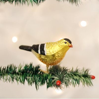 Old World Christmas 18045 Glass Blown American Goldfinch Ornament Image 1