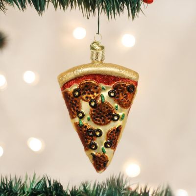 Old World Christmas 32047 Glass Blown Pizza Slice Ornament Image 1