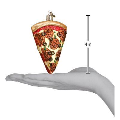 Old World Christmas 32047 Glass Blown Pizza Slice Ornament Image 2