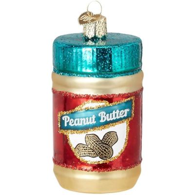 Old World Christmas 32352 Glass Blown Jar of Peanut Butter Ornament Image 1