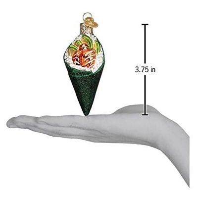 Old World Christmas 32418 Glass Blown Sushi Hand Roll Ornament Image 3