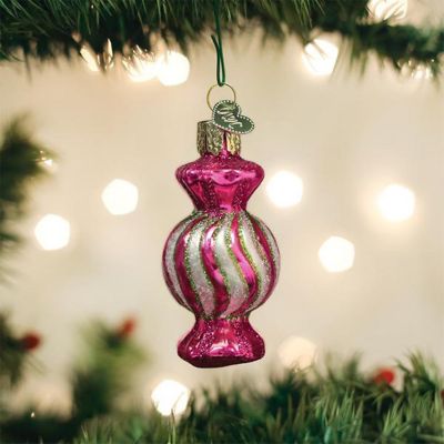 Old World Christmas #32431 Glass Tree Ornament, Holiday Candy, 2.75" Image 1
