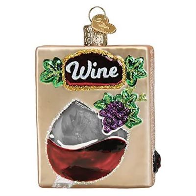 Old World Christmas 32480 Glass Blown Ornament- Boxed Wine 3.25 Image 1
