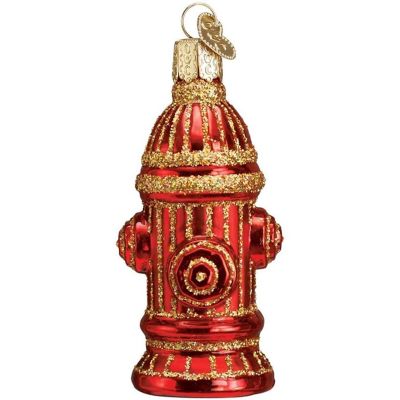 Old World Christmas 36038 Ornaments Fire Hydrant Glass Blown Ornaments for Christmas Tree Image 1