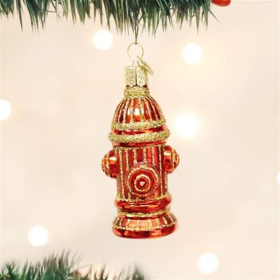 Old World Christmas 36038 Ornaments Fire Hydrant Glass Blown Ornaments for Christmas Tree Image 1