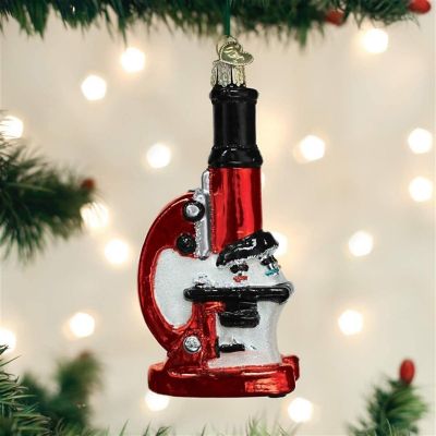 Old World Christmas #36242 Glass Blown Ornaments, Microscope 4.75" Image 1