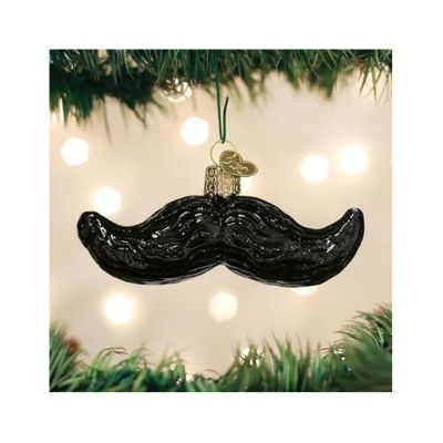 Old World Christmas 36249 Glass Blown Mustache Ornament Image 1