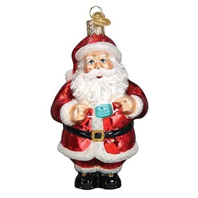 Old World Christmas #40322 Glass Blown Ornaments, Santa Revealed, 4.5" Image 1