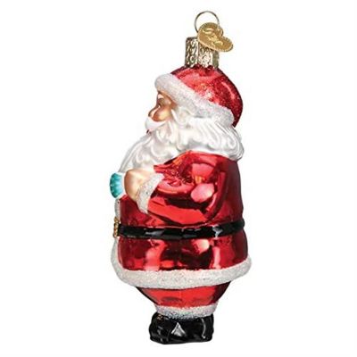 Old World Christmas #40322 Glass Blown Ornaments, Santa Revealed, 4.5" Image 1