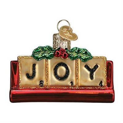 Old World Christmas 44160 Glass Blown Ornaments, Joyful Scrabble, 1.75 Inches Image 1