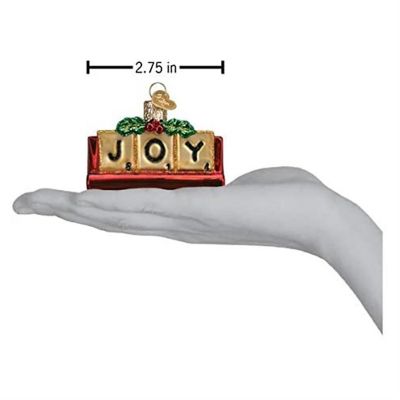 Old World Christmas 44160 Glass Blown Ornaments, Joyful Scrabble, 1.75 Inches Image 3