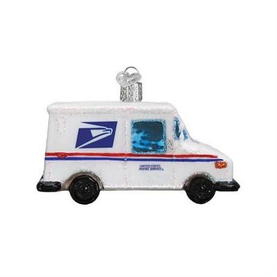 Old World Christmas 46086 Glass Blown USPS Mail Truck Ornament Image 2