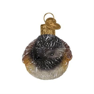 Old World Christmas #51021 Glass Blown Ornaments Vintage Chickadee, 3.75" Image 3