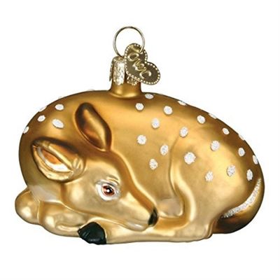 Old World Christmas Animal Collection Glass Blown Ornaments Fawn Image 1