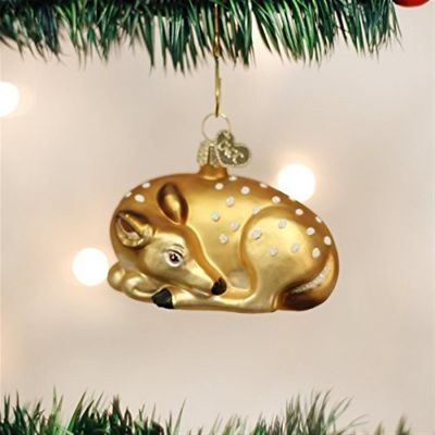 Old World Christmas Animal Collection Glass Blown Ornaments Fawn Image 2
