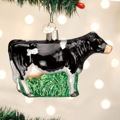 Old World Christmas Black Dairy Cow Glass Blown Ornament for Christmas Tree Image 3