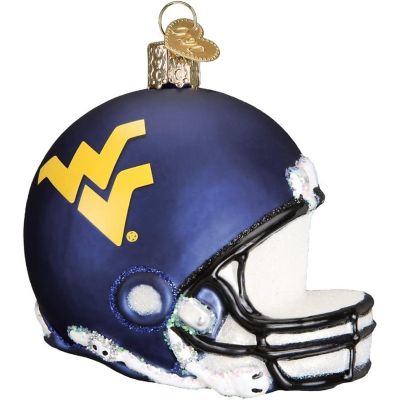 Old World Christmas Blown Glass Ornament, West Virginia Helmet Image 1
