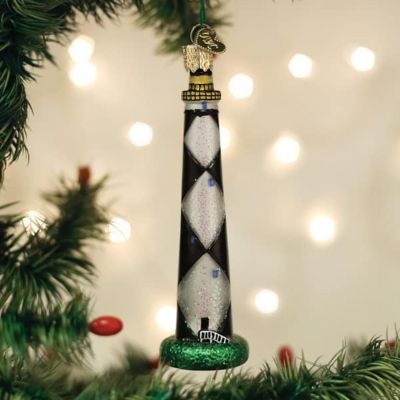 Old World Christmas Cape Lookout Lighthouse Glass Blown Ornament Image 3
