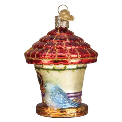 Old World Christmas Charming Birdhouse Glass Ornament Decoration 16108 FREE BOX Image 3