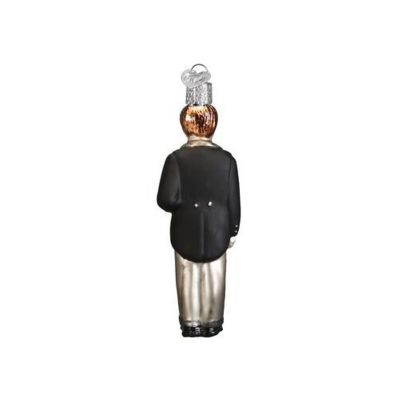 Old World Christmas Collection- Glass Blown Ornament Groom-Brunette Image 2