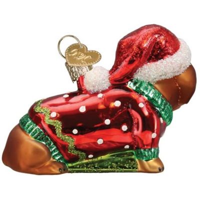 Old World Christmas Dashing Dachshund Puppy Glass Blown Ornament Christmas Tree Image 1