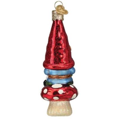 Old World Christmas Garden Gnome Glass Blown Ornament, Christmas Tree Image 1