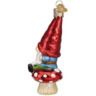 Old World Christmas Garden Gnome Glass Blown Ornament, Christmas Tree Image 2