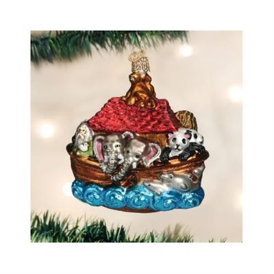 Old World Christmas Glass Blown Noah's Ark Ornament For Christmas Tree Image 1