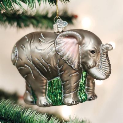 Old World Christmas Glass Blown Ornament 12159 Large Elephant- 5 Image 1