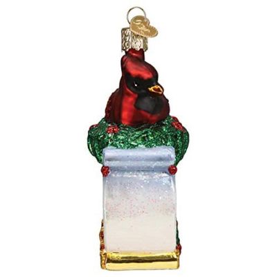 Old World Christmas Glass Blown Ornament 16136  Memorial Cardinal- 4.25 Image 3