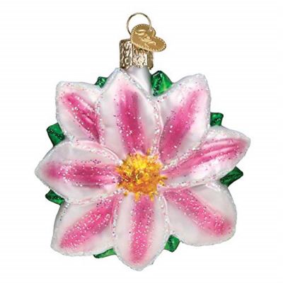 Old World Christmas Glass Blown Ornament, Clematis (#36262) Image 1