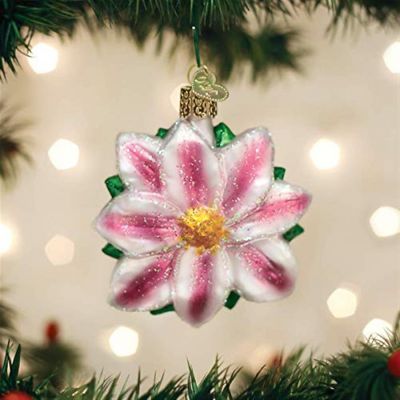 Old World Christmas Glass Blown Ornament, Clematis (#36262) Image 1