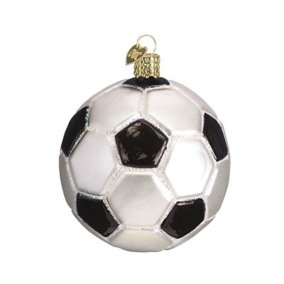 Old World Christmas Glass Blown Ornament- Soccer Ball 44012 Image 1
