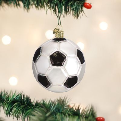 Old World Christmas Glass Blown Ornament- Soccer Ball 44012 Image 1