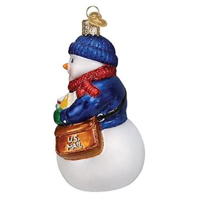 Old World Christmas Glass Blown Ornament, USPS Snowman (#24210) Image 2