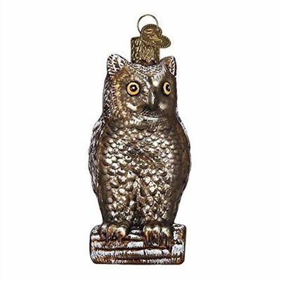 Old World Christmas Glass Blown Ornament- Vintage Wise Old Owl 51003 Image 1