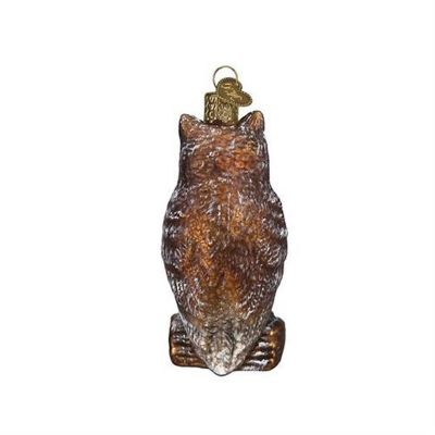 Old World Christmas Glass Blown Ornament- Vintage Wise Old Owl 51003 Image 2
