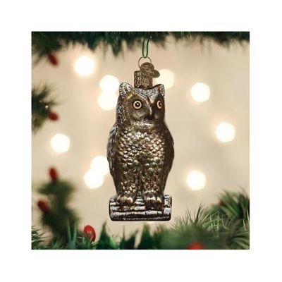Old World Christmas Glass Blown Ornament- Vintage Wise Old Owl 51003 Image 3