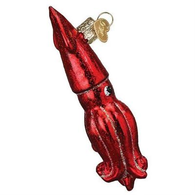 Old World Christmas Glass Blown Ornaments Red Squid (#12600) Image 2